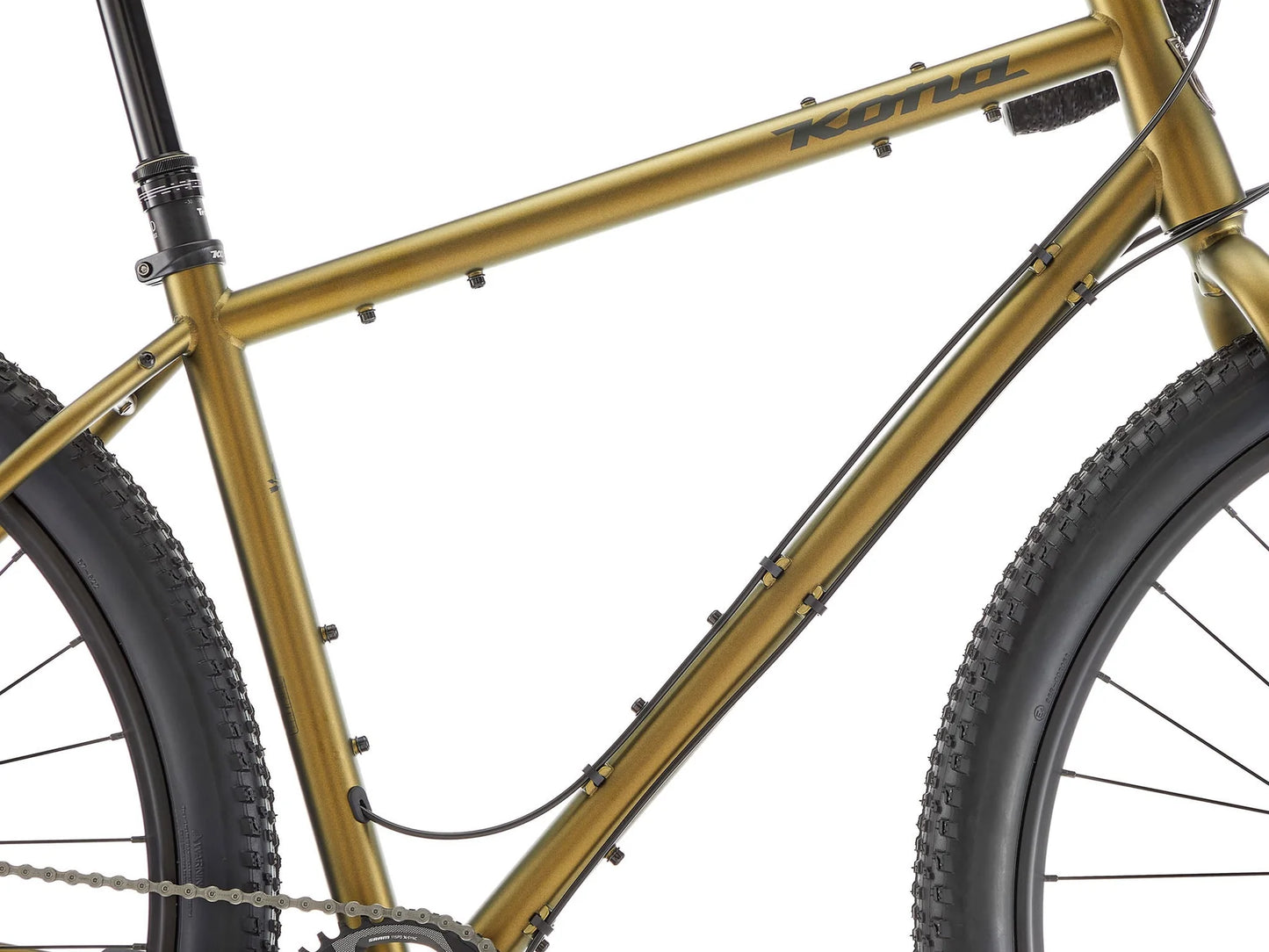 Kona Sutra LTD touring bike with lightweight frame, drop handlebars, and spacious wheels, ideal for long-distance cycling adventures.