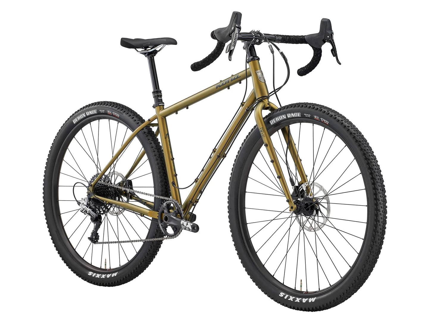 Kona Sutra LTD touring bike with drop handlebars, sturdy frame, and multiple gears for long-distance cycling.