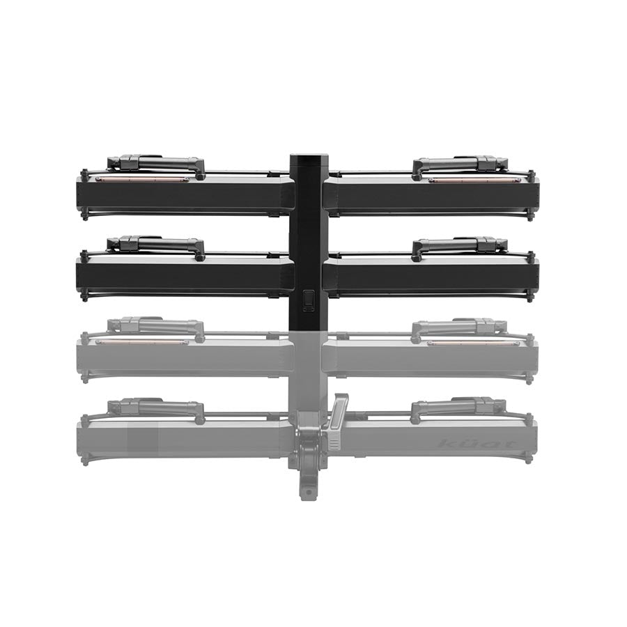 Kuat Piston X Add-On hitch rack in galaxy grey, designed to extend and carry additional bikes securely.