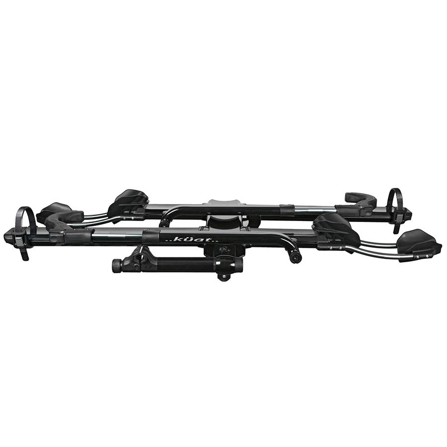 Kuat NV 2.0 1-1/4-inch hitch rack in gun metal grey, designed for carrying bikes securely on a vehicle.
