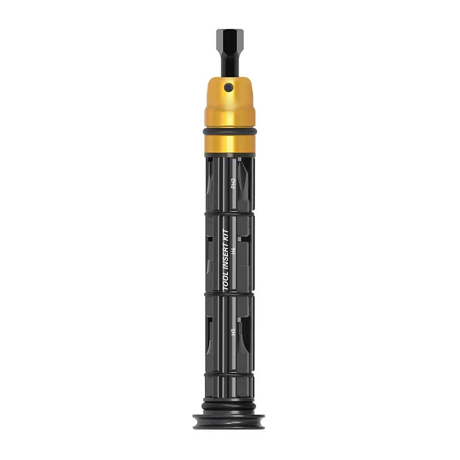 Lezyne Bar Insert Repair Kit with 10 multi-tools, black compact repair tool for bike maintenance and on-the-go fixes.
