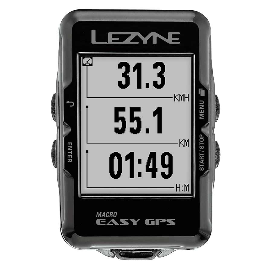 Lezyne, Macro Easy GPS, Computer, Speed, Cadence, HR, Black
