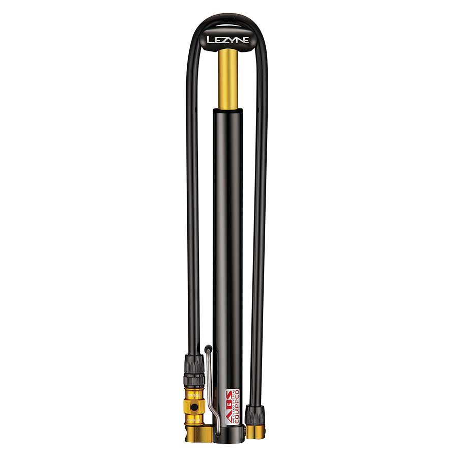 Lezyne Micro Floor Drive HP/HPG frame pump in silver with ABS Flip Chuck for high-pressure bike tire inflation, no gauge shown.