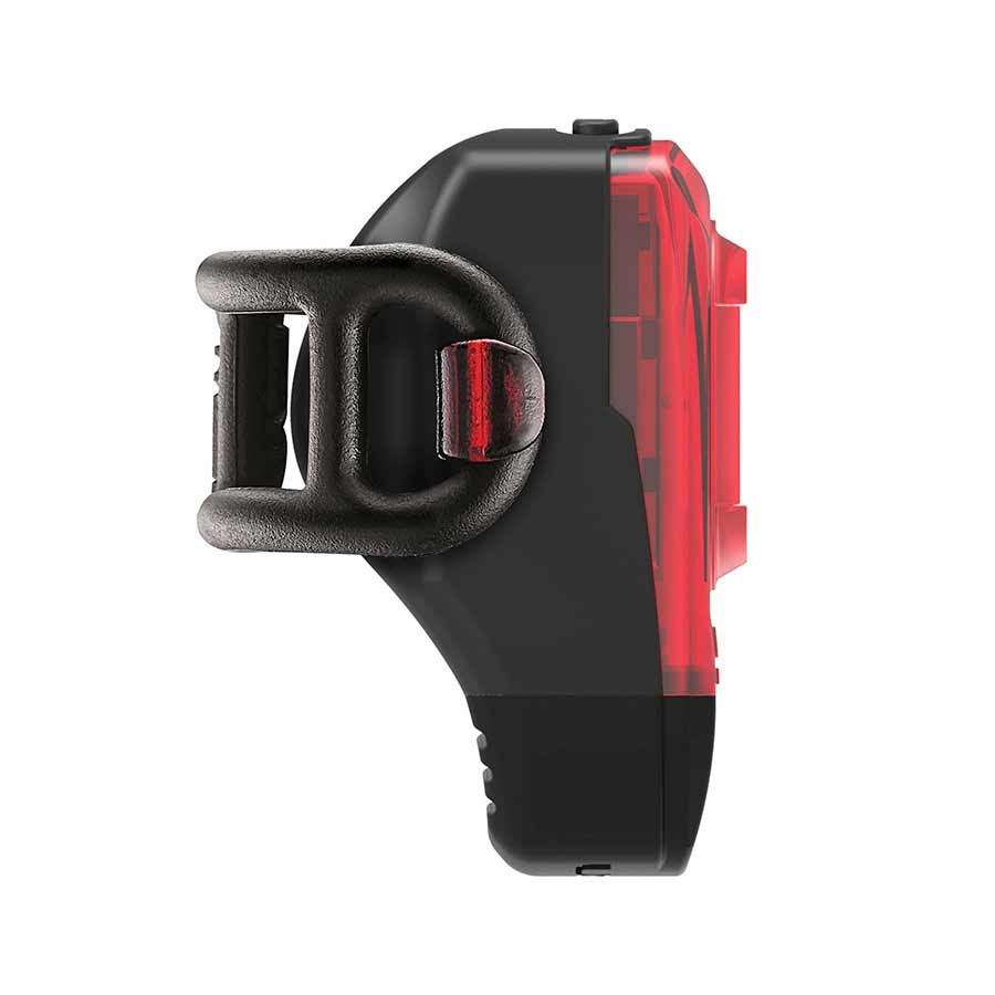 Lezyne KTV Drive front bike light in black with bright LED beams, compact design, and adjustable mount for cycling safety.