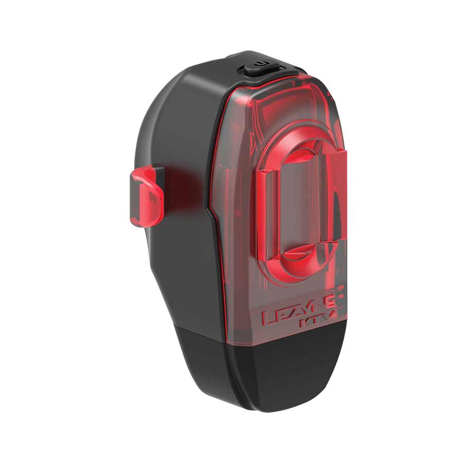 Lezyne KTV Drive front black bicycle lights with bright LED illumination for enhanced visibility.