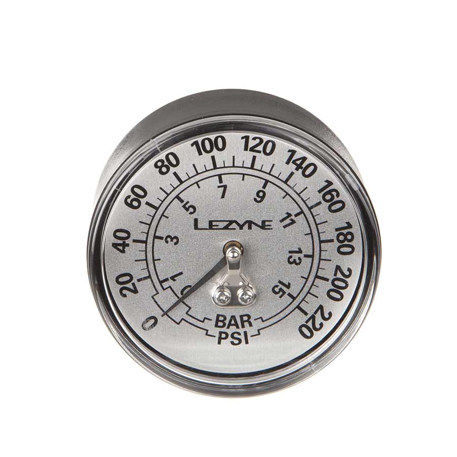 Lezyne spare parts and accessories for foot and floor pumps, including a gauge for steel travel floor drive pumps.