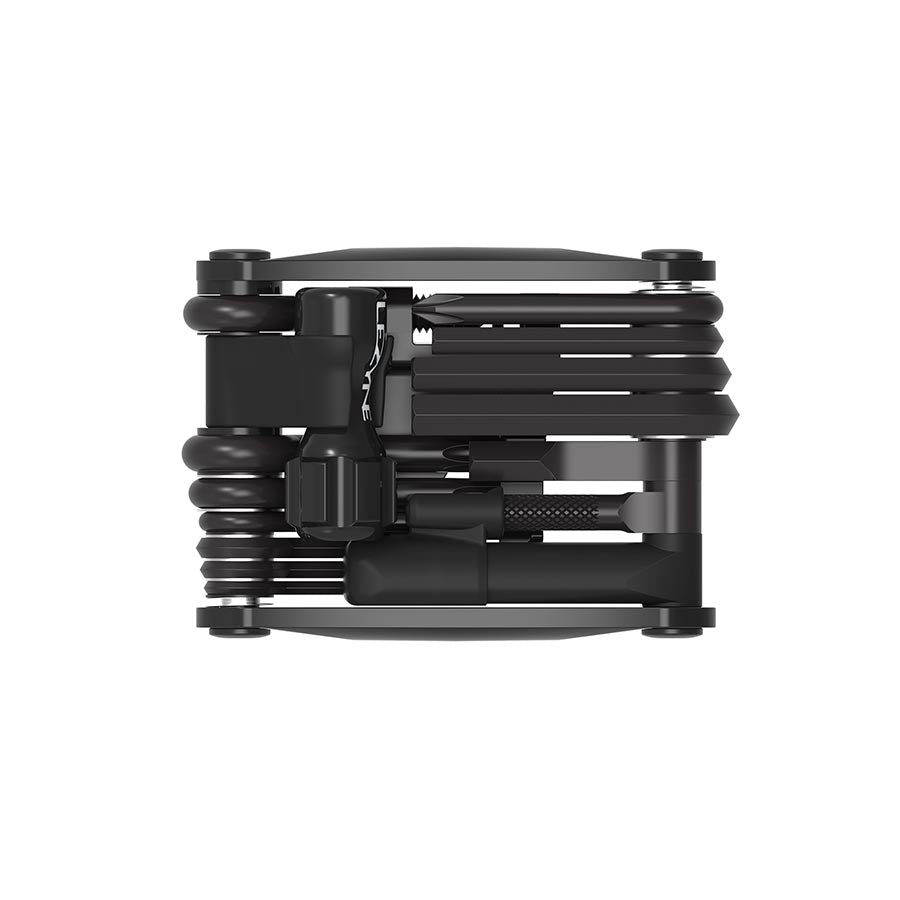 Lezyne RAP II multi-tool with six black tools, compact and versatile for cycling repairs and maintenance.