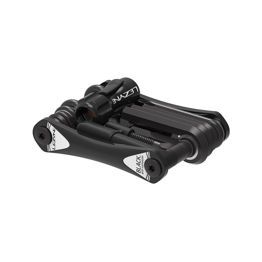 Lezyne RAP II multi-tool in black with six functions, compact and versatile for bike repairs and maintenance.