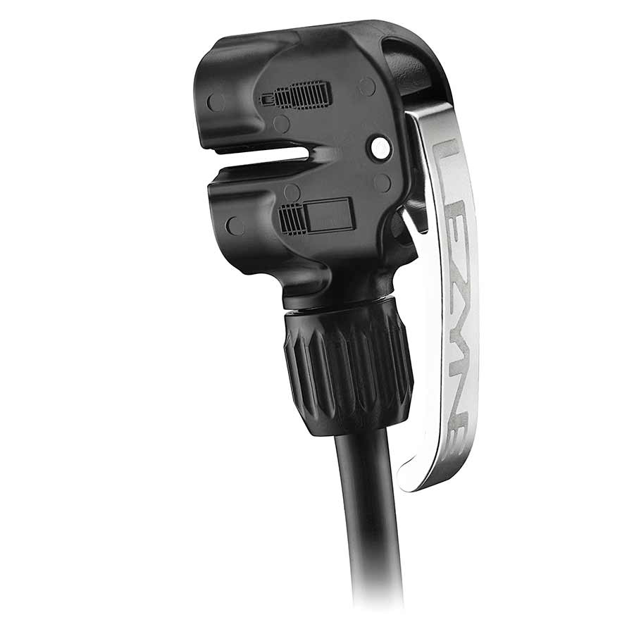 Lezyne Sport Floor Drive floor pump with ABS-1 Pro chuck, black, capable of 220psi for bike tire inflation