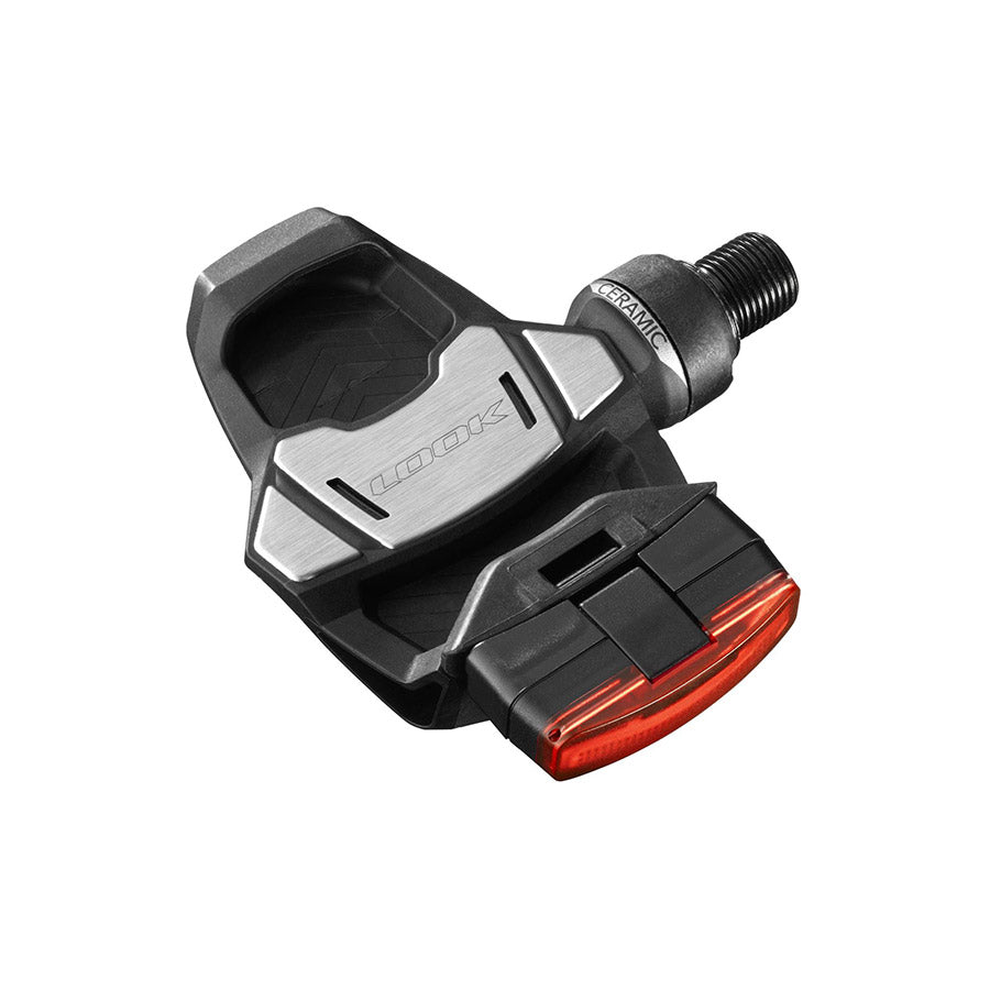 Look Keo Blade Ceramic Vision 12 clipless road pedals with carbon body and spindles, black pair for cycling.