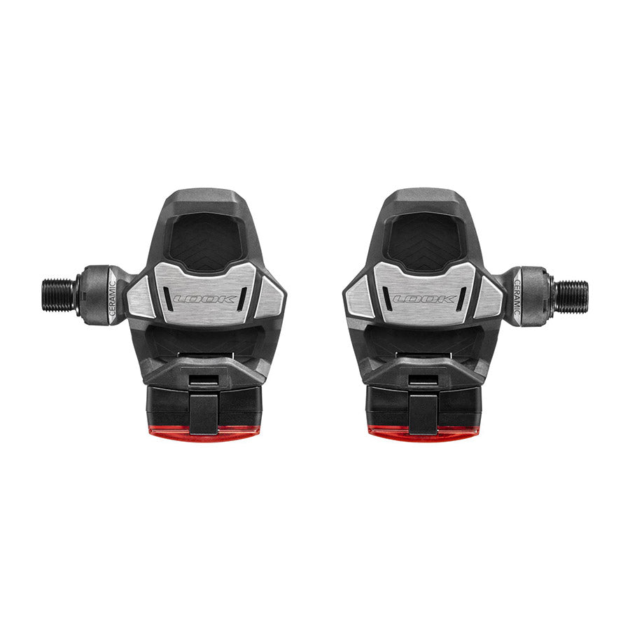 Look Keo Blade Ceramic Vision 12 clipless road pedals with carbon body and black finish, designed for high-performance cycling.