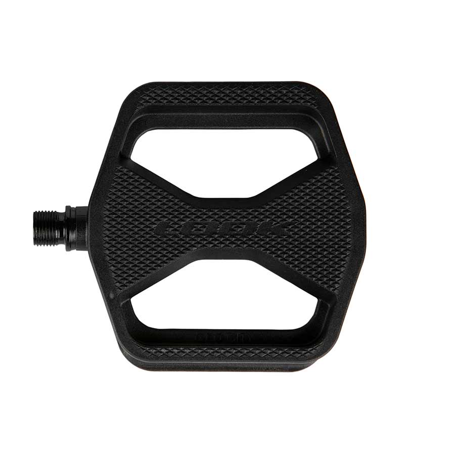 Black Look Geo City platform pedals with composite body and 9/16-inch spindle, designed for urban cycling.