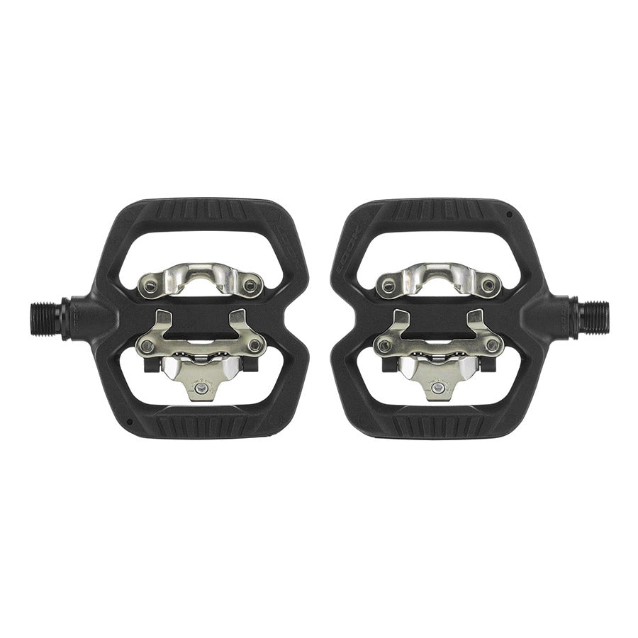 Look X-Venture clipless road pedals with composite body and Cr-Mo spindle, black pair for cycling performance