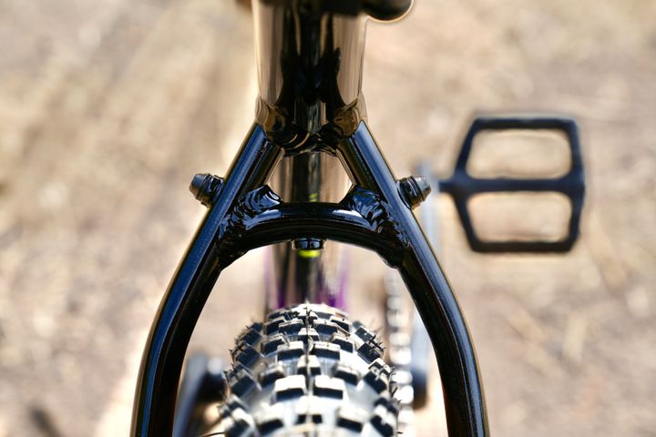 Marin Bobcat Trail 4 hardtail MTB bicycle with black frame and suspension fork, suitable for trail riding and mountain biking.