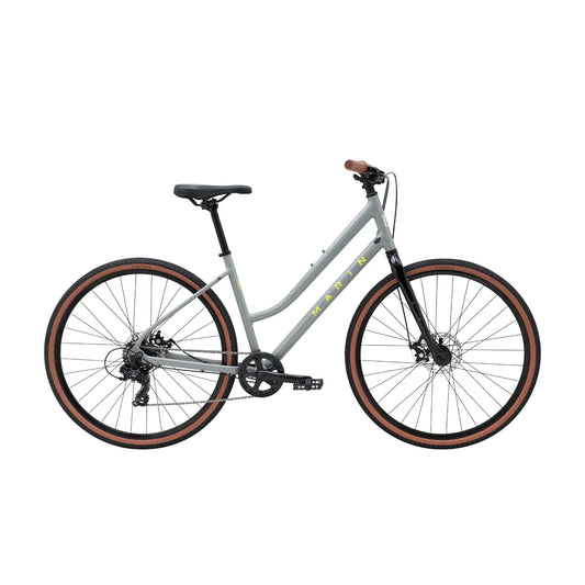 Marin Kentfield 1 ST urban city bicycle in small size, gray frame, designed for city commuting and urban riding.