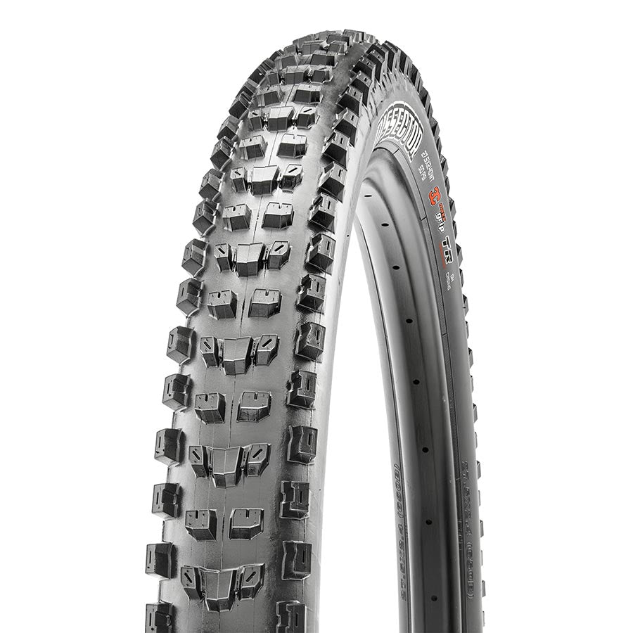 Maxxis Dissector mountain tire for 27.5-inch wheels, folding tubeless-ready with Maxx Terra casing and Exo protection in black.
