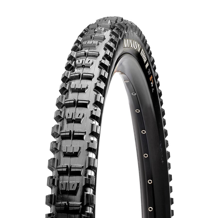 Maxxis Minion DHR2 mountain tire, 26-inch folding tubeless-ready tire with Maxx Terra compound and Exo protection in black.