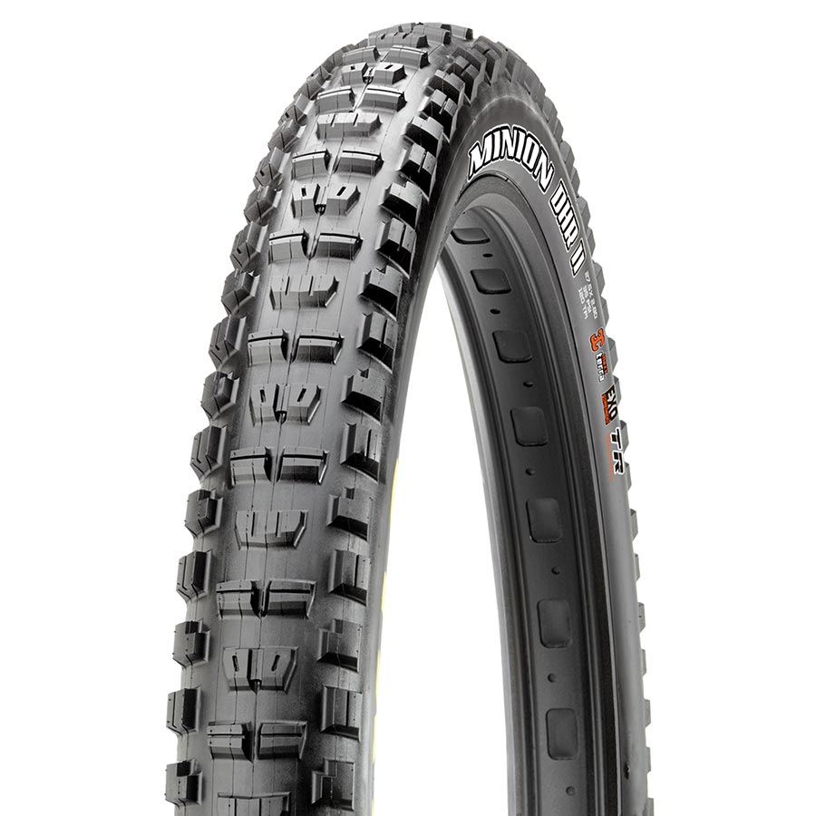 Maxxis Minion DHR2 mountain bike tires, 26x2.30 folding tubeless-ready tires with Maxx Terra compound and Exo protection.