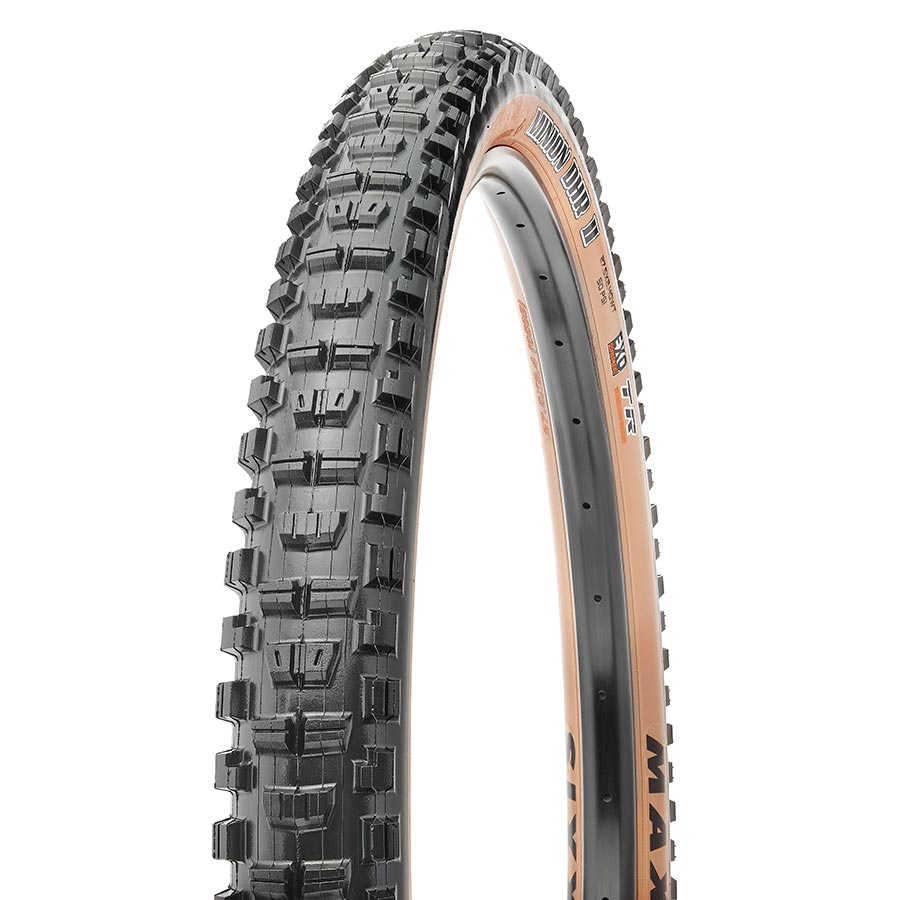 Maxxis Minion DHR2 mountain tire in black, 26x2.30, folding tubeless-ready tire with Maxx Terra compound and Exo reinforcement.
