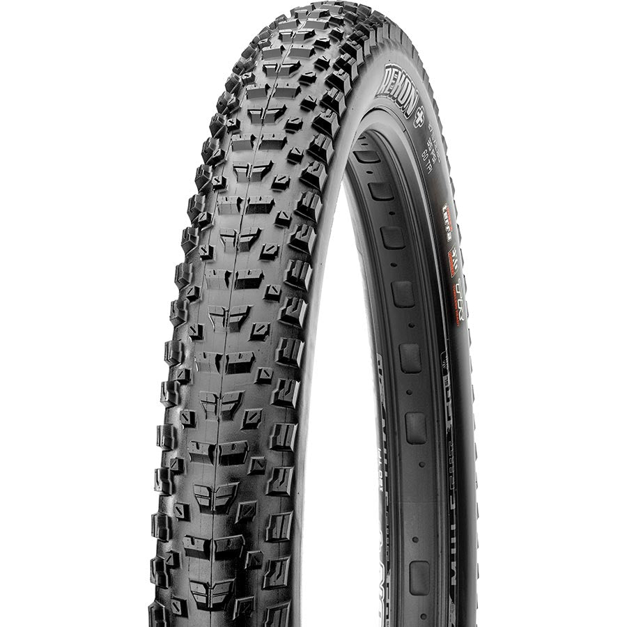 Maxxis Rekon+ mountain tires, 27.5-inch folding tubeless-ready tires with Maxx Terra compound and Exo protection for mountain biking