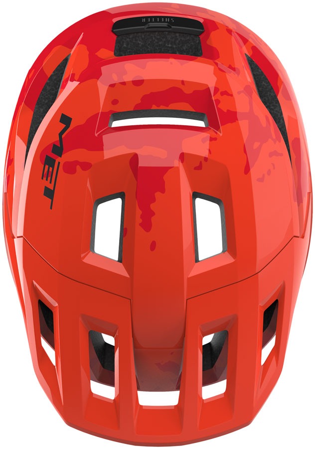 Red glossy MET Shelter Youth MIPS helmet, recreational and commuter helmet with secure fit and MIPS safety technology.