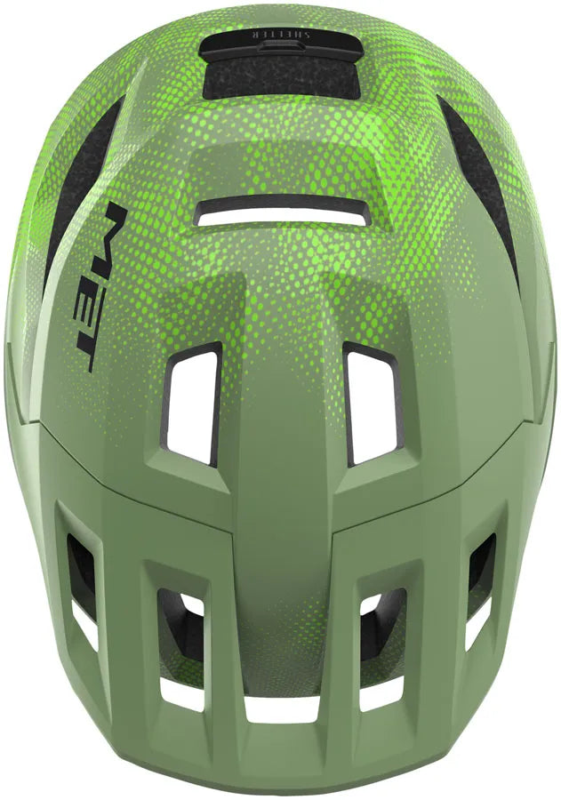 Red MET Shelter Youth MIPS helmet for recreational and commuter cycling, glossy finish with adjustable straps and ventilation.