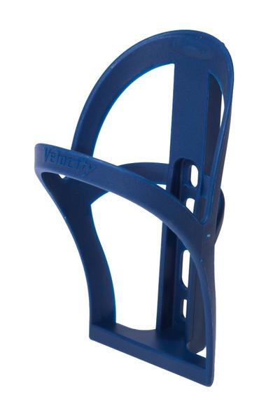 Black Velocity Bottle Trap Water Bottle Cage by MetroCycle mounted on a bicycle frame, showcasing its lightweight, durable design