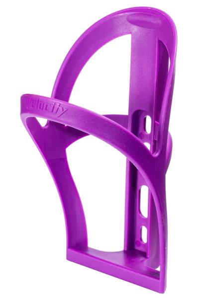 Black Velocity Bottle Trap Water Bottle Cage by MetroCycle mounted on a bike frame.