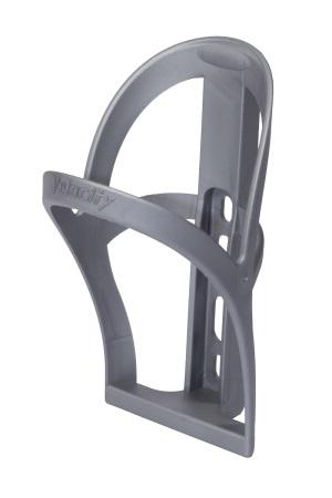 Black Velocity bottle trap water bottle cage by MetroCycle, securely holding a water bottle on a bicycle.