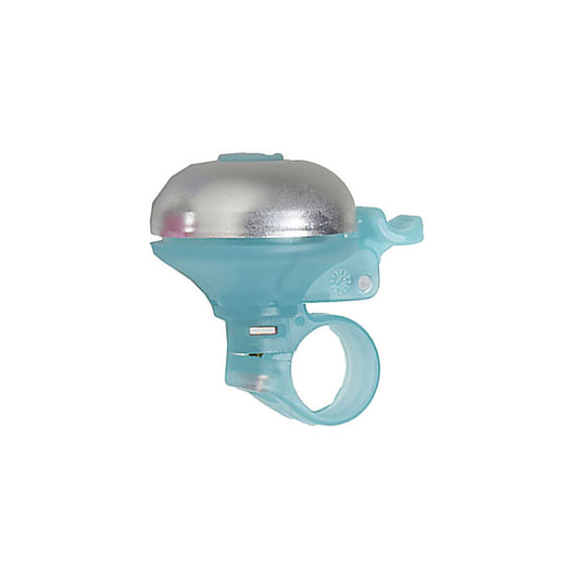 Blue Mirrycle Incredibell Candibell bell for bicycles, compact and easy to install, with a clear, bright ringing sound.