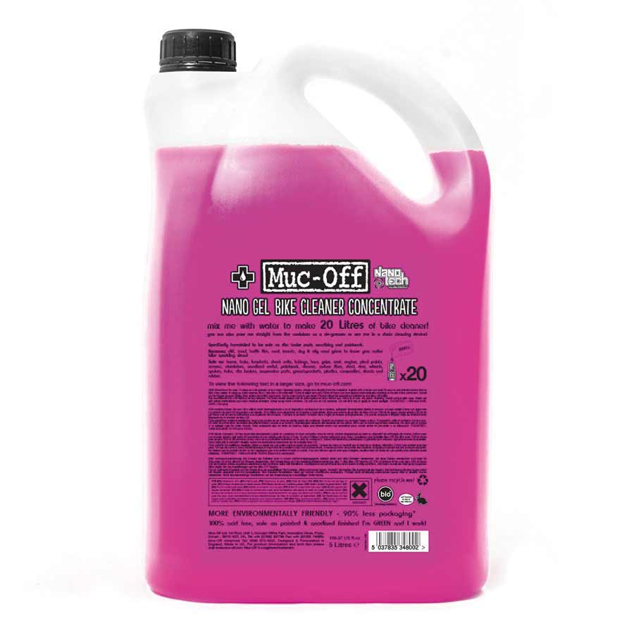 Muc-Off Nano-Tech Gel Concentrated bike cleaner and polish in a 1L bottle, designed for effective bike cleaning and shine.