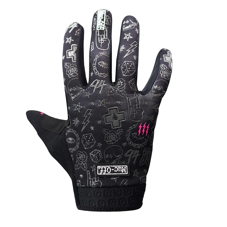Muc-Off MTB Ride Gloves, full finger black cycling gloves for men and women, designed for comfort and grip during mountain biking.