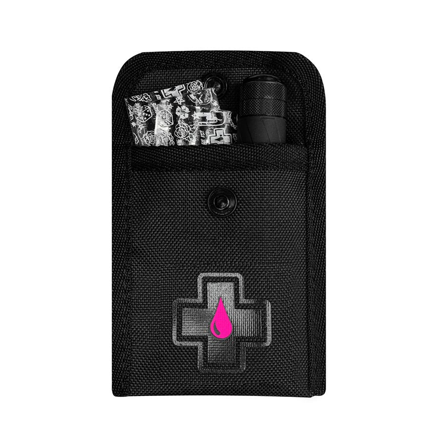 Muc-Off Precision Tubeless Capsule for tubeless tire repair, pink, compact and portable design.