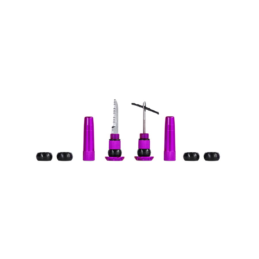 Black Muc-Off Stealth Tubeless Plugs for tubeless tire repair, compact and easy to use for quick puncture fixes.