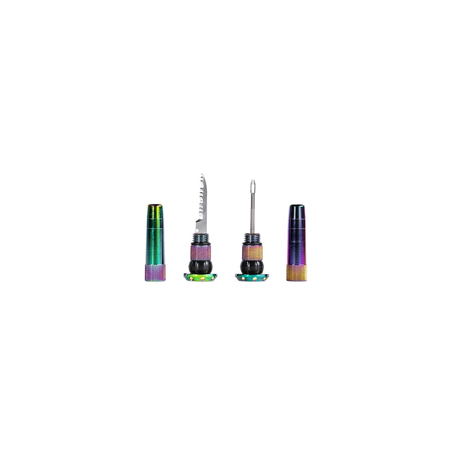 Pair of Muc-Off Stealth Tubeless Plugs for tubeless tire repair, black rubber inserts for bike or motorcycle tires.