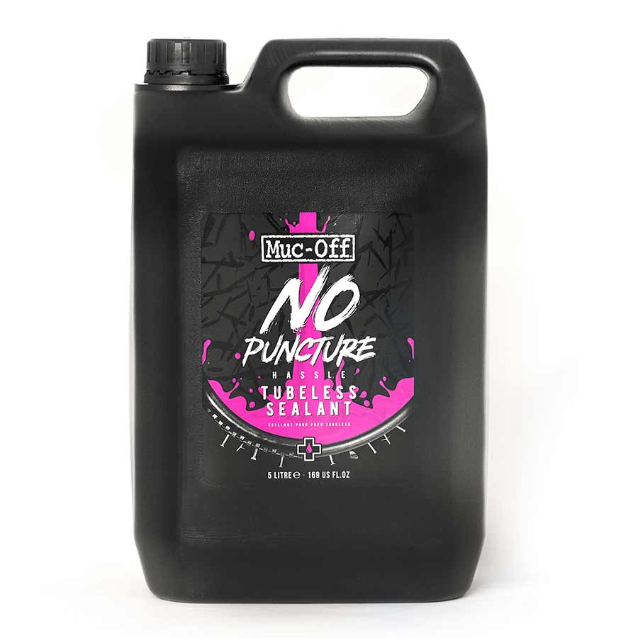 Muc-Off No Puncture Hassle Tubeless Sealant for MTB, 1L bottle, used to prevent punctures and seal tubeless tires effectively.