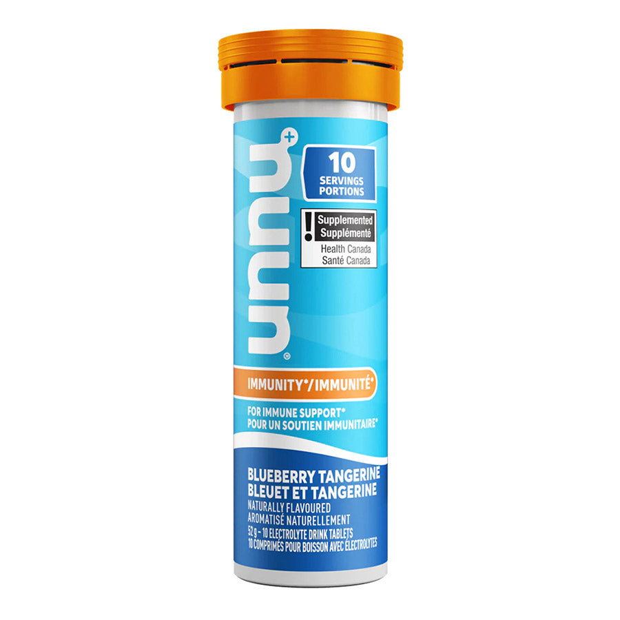 Nuun Immunity drink mix box of 8 with blueberry tangerine flavor, containing 10 servings each, for immune support.