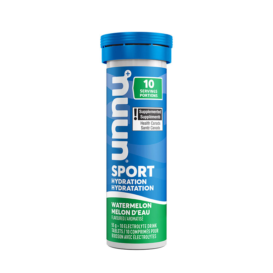 Nuun Sport Citrus Fruit Drink Mixes, box of 8, with 10 servings each, in colorful packaging for hydration and flavor.