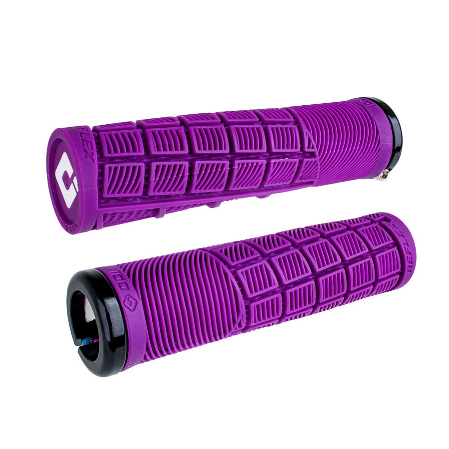 ODI Reflex v2.1 grips in army green, pair of textured bicycle handlebar grips for enhanced grip and control.