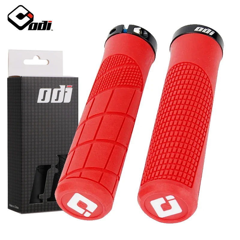 Black ODI Clamp On Rubber Grips for bicycles, featuring textured rubber surface for secure handling and comfort.