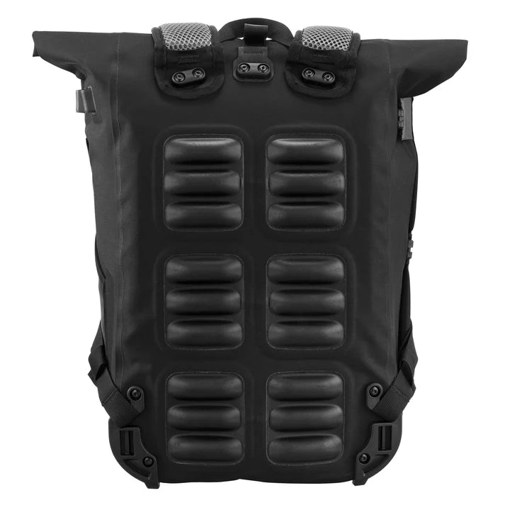Ortlieb Urban Vario PS QL3.1 26L panniers mounted on bicycle rack, waterproof bike storage by Ortlieb.