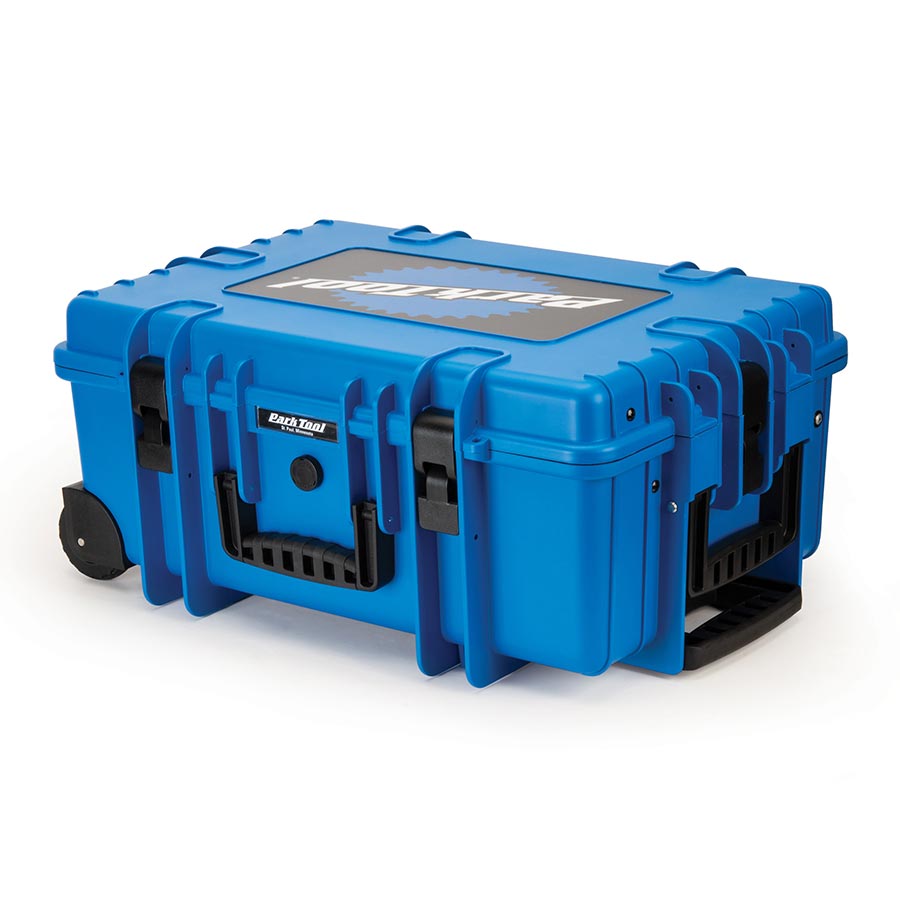 Park Tool Big Rolling Kit for tools, featuring a large, durable carrying case with various bike maintenance tools inside.