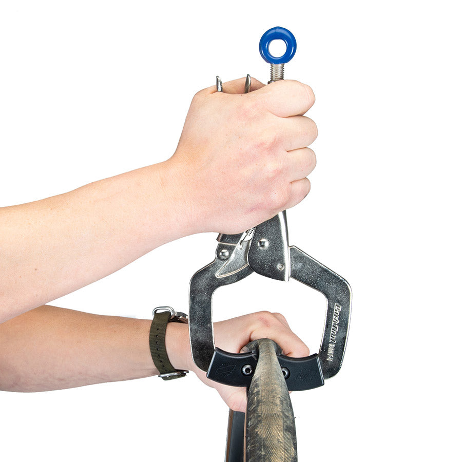 Park Tool BMT-1 tube and tire repair tool with tire bead breaker for bicycle maintenance and tire removal.