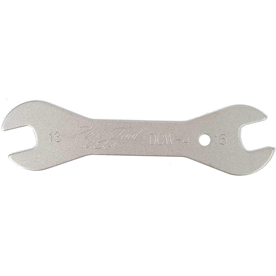 Park Tool DCW double-ended cone wrench with 13mm and 14mm sizes for bike hub maintenance.