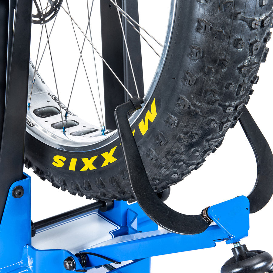 Park Tool TS-4.3 professional wheel truing stand for bicycle wheel alignment and adjustments.