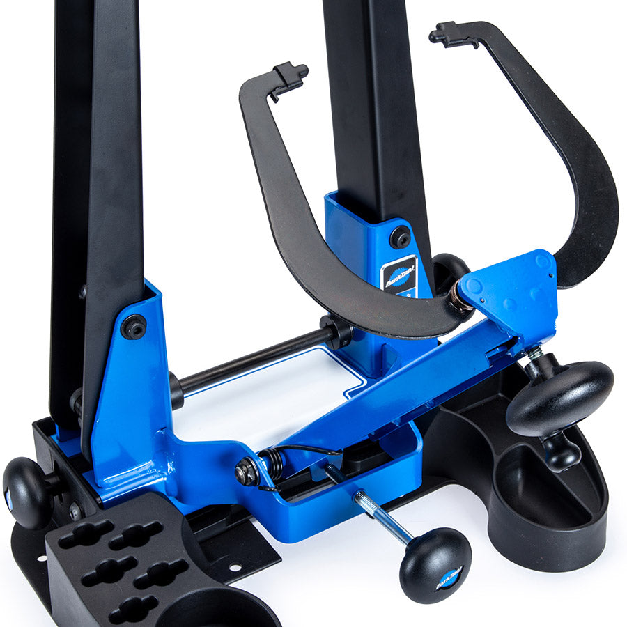 Park Tool TS-4.3 professional wheel truing stand for bike wheel adjustments and maintenance.