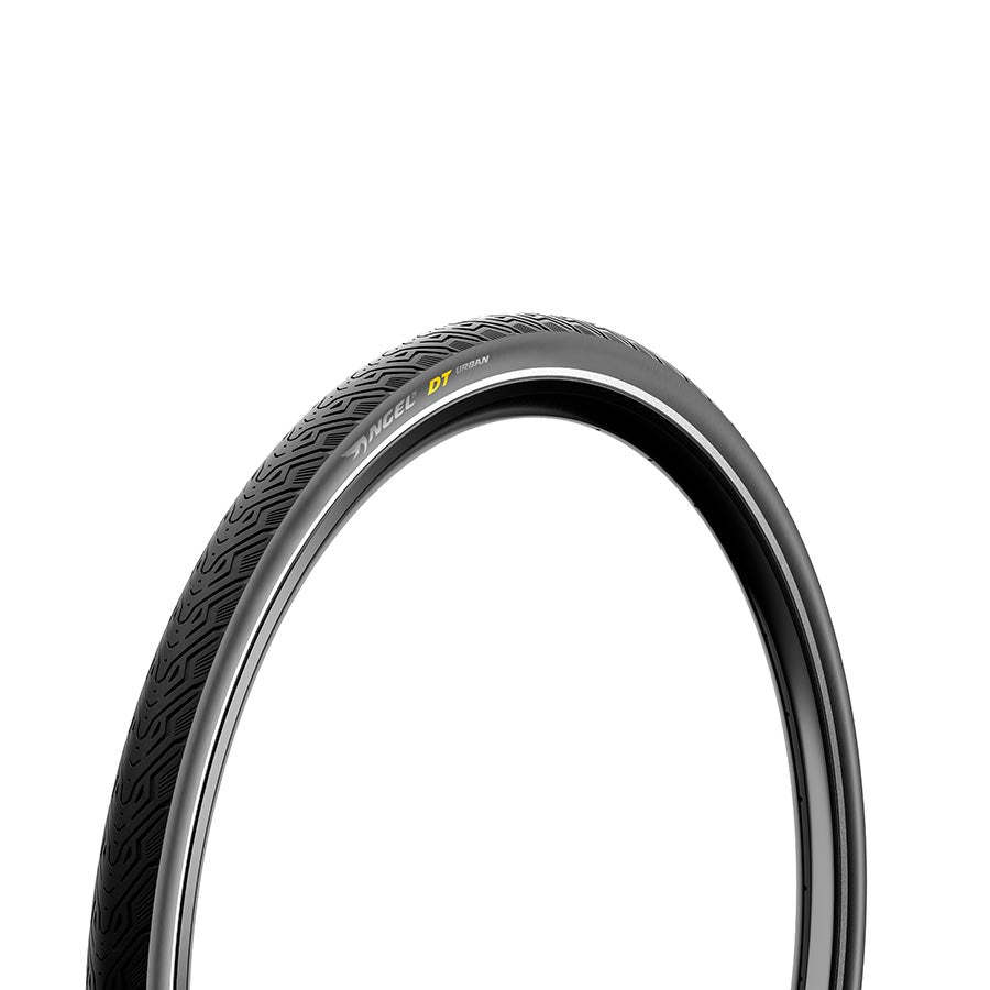 Pirelli Angel DT Urban hybrid tires in black, 700x28c, designed for city commuting and versatile riding conditions.