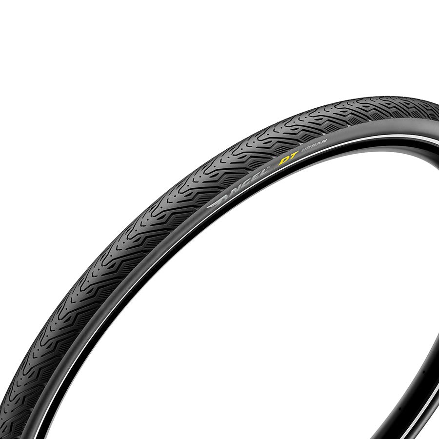 Pirelli Angel DT Urban hybrid tires in black, 700x28c, designed for urban cycling and versatile riding conditions.