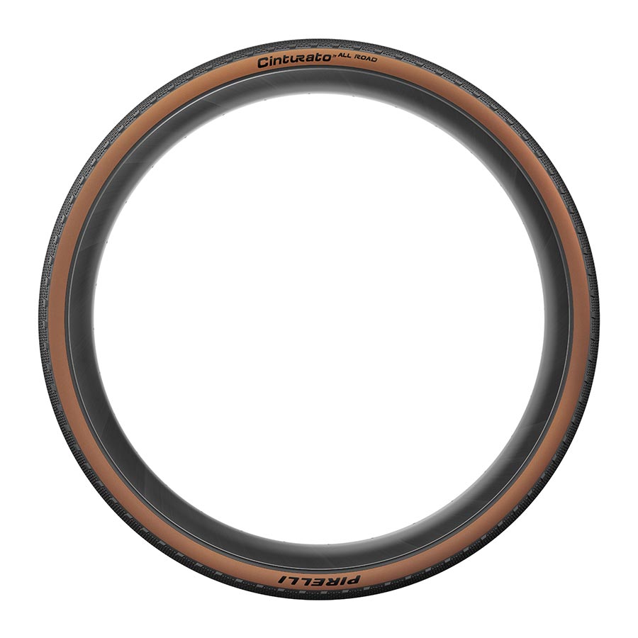 Pirelli Cinturato All Road gravel tires 700x35c tanwall, designed for versatile off-road cycling on rugged terrains.