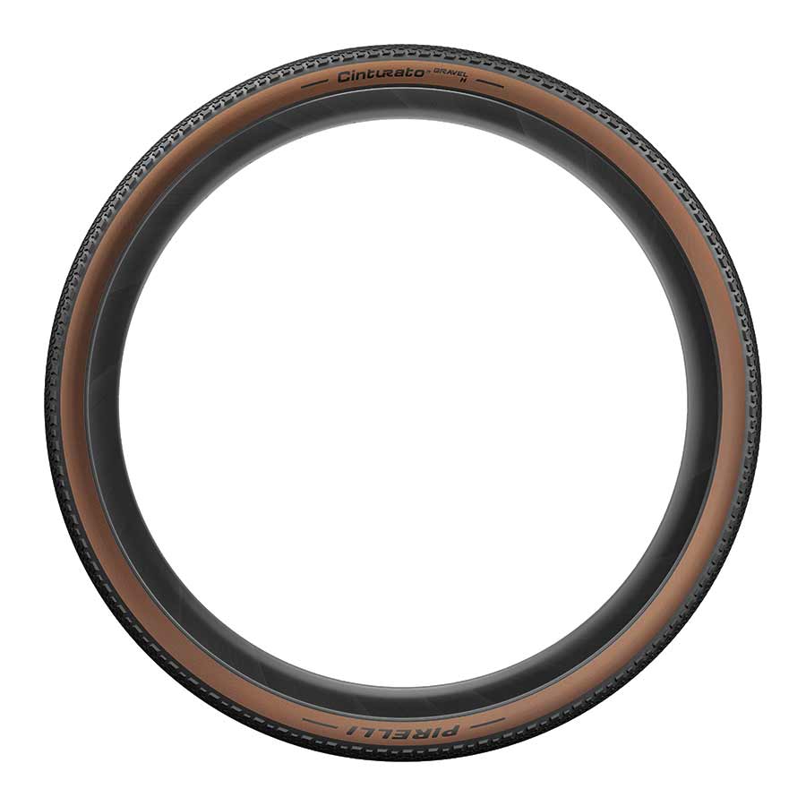 Pirelli Cinturato Gravel H tire, 700x35c, tubeless-ready gravel tire with black tread for off-road cycling.